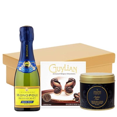 Monopole Heidsieck Co. Blue Top Brut 20cl & Candle Gift Hamper